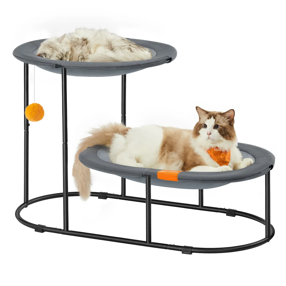 2-Tier Elevated Cat Bed for Multi-Cat Households
