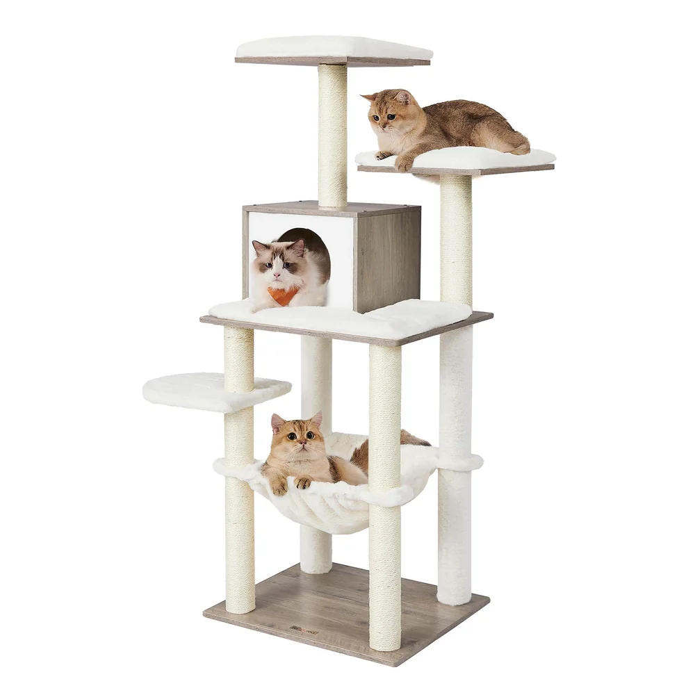 54.3-Inch Cat Tower with Scratching Posts - Image 2