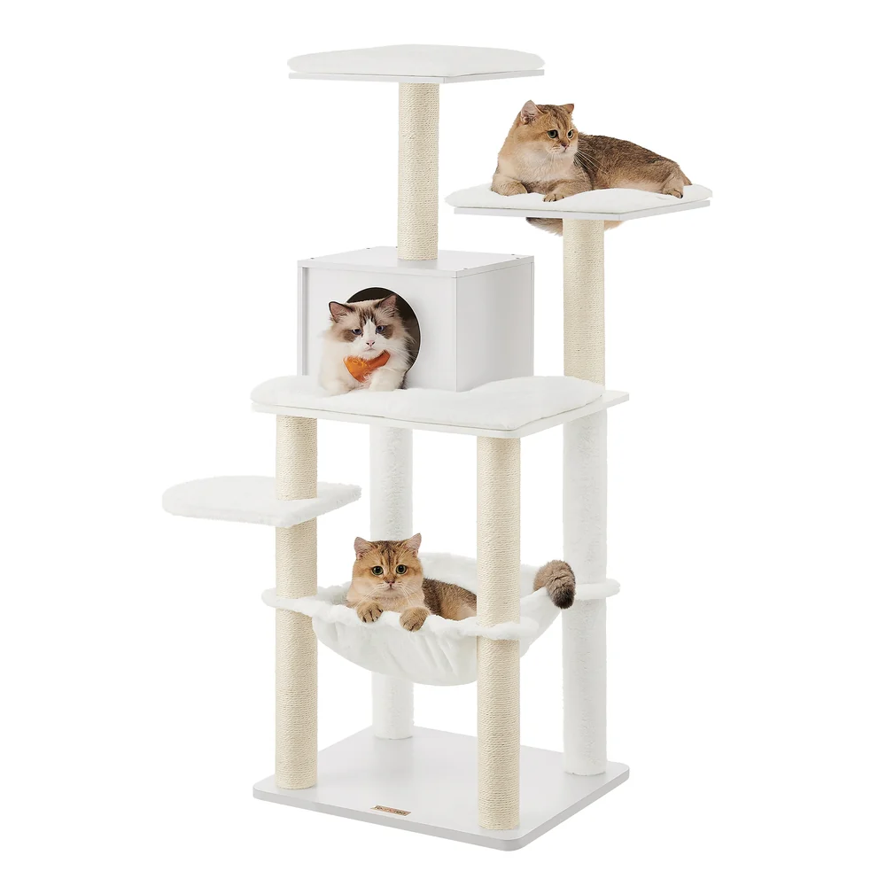 54.3-Inch Cat Tower with Scratching Posts - Image 3
