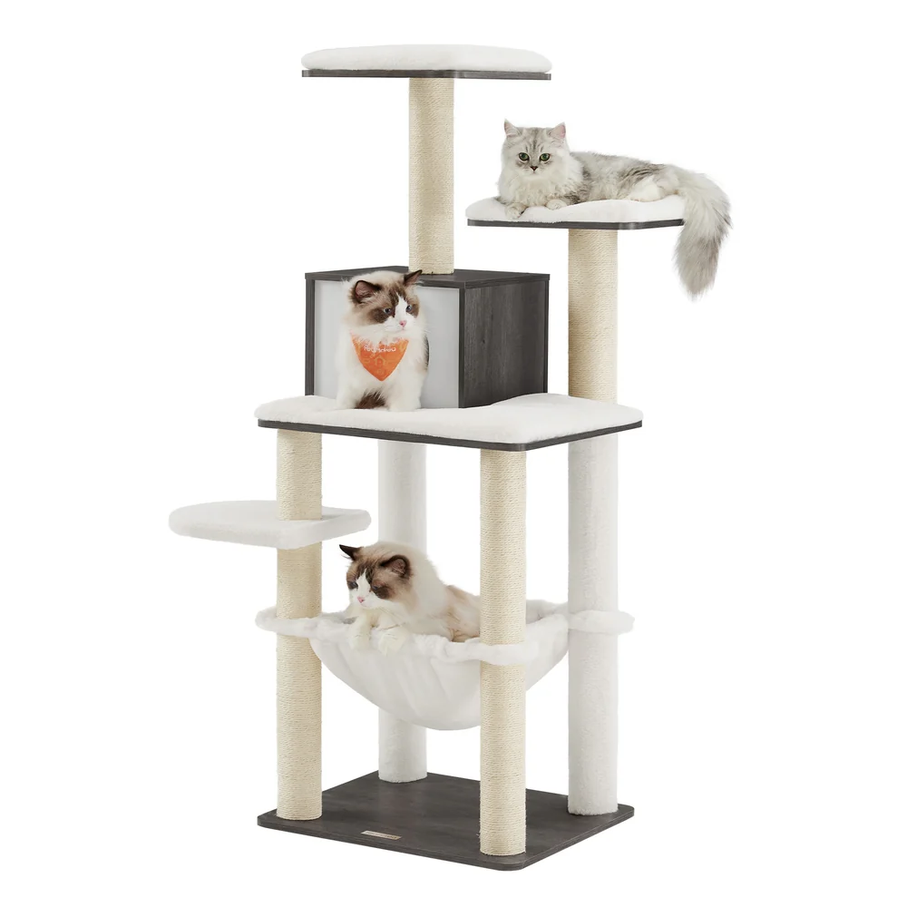 54.3-Inch Cat Tower with Scratching Posts - Image 4