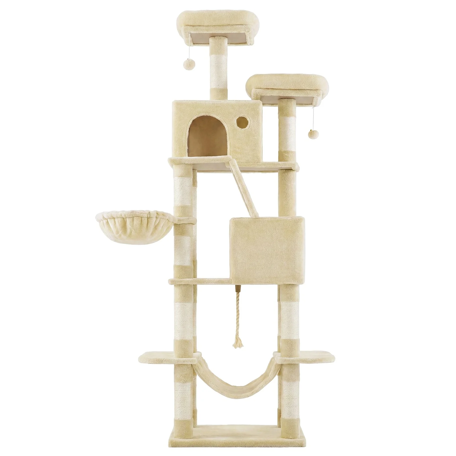 Large cat tree with scratching posts hammock and perches for indoor cats - Image 5