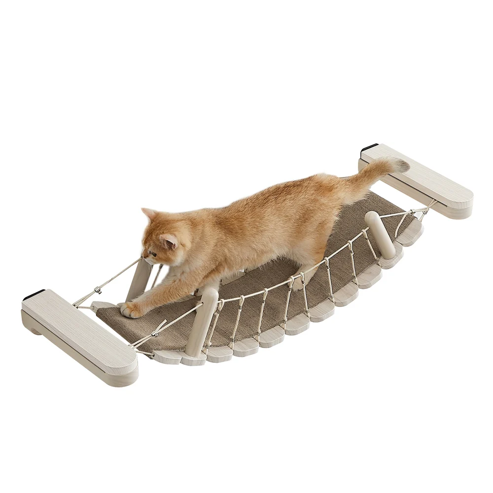 Wall-Mounted Cat Bridge with Fabric Pad