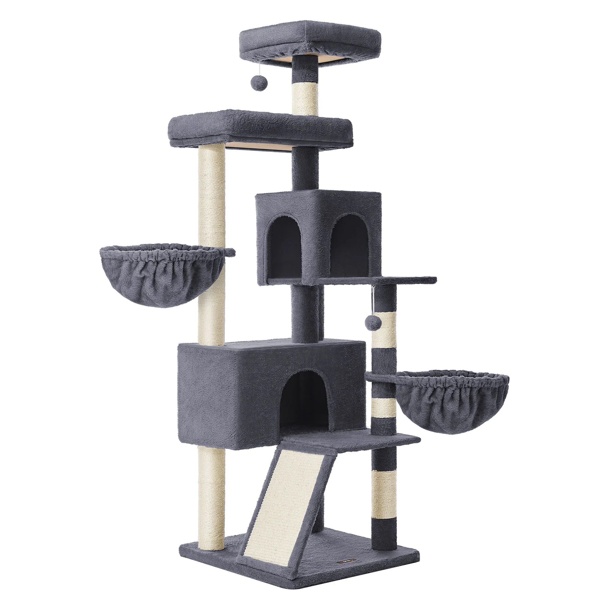 Large Cat Tree Tower, 68.5-Inch Tall Cat Condo with Large Perch - Image 2