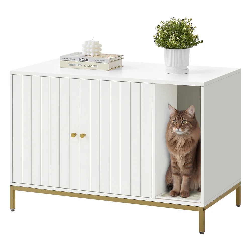 Litter Box Enclosure, Modern Cat Litter Box Furniture Hidden