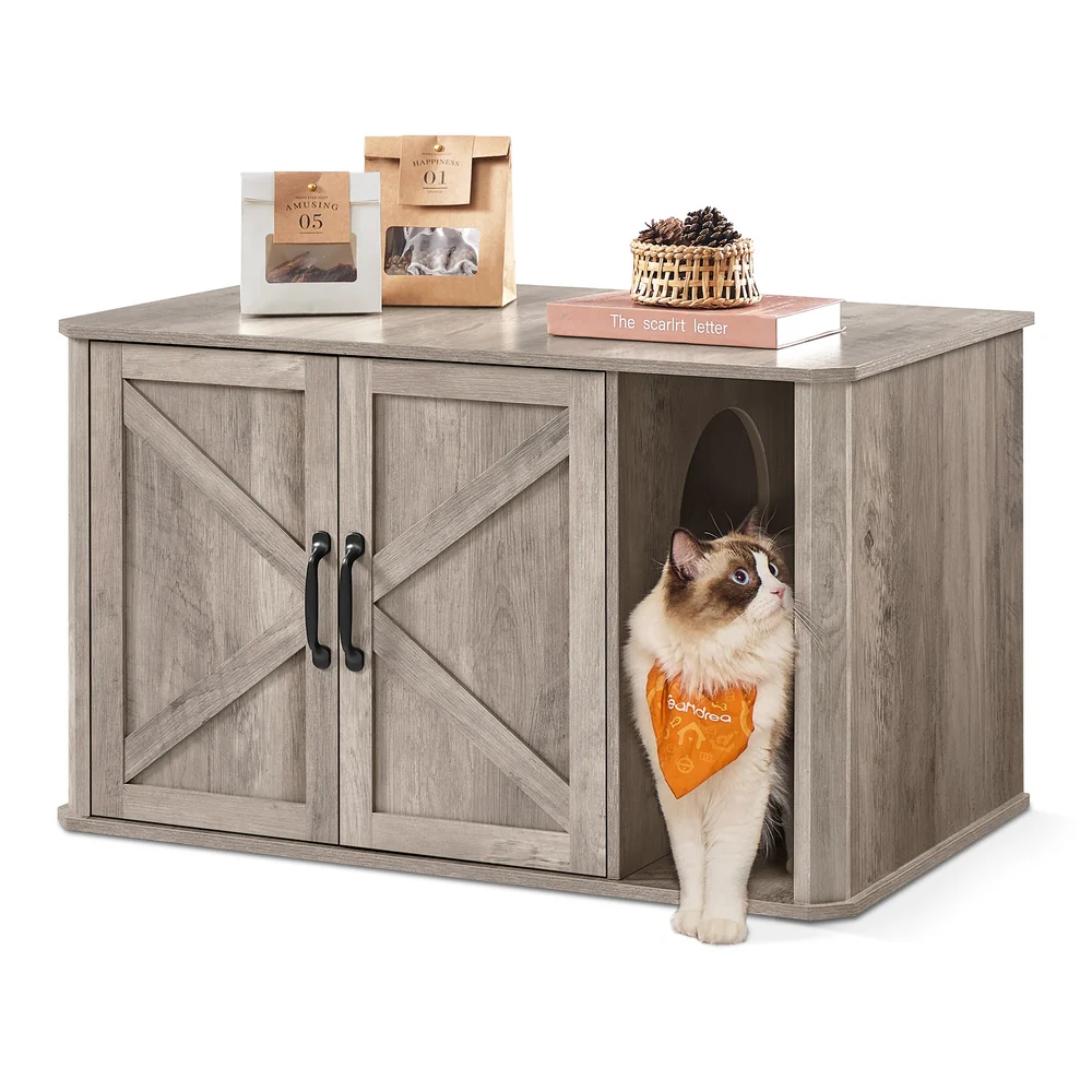 Litter Box Enclosure with Double Doors - Image 3