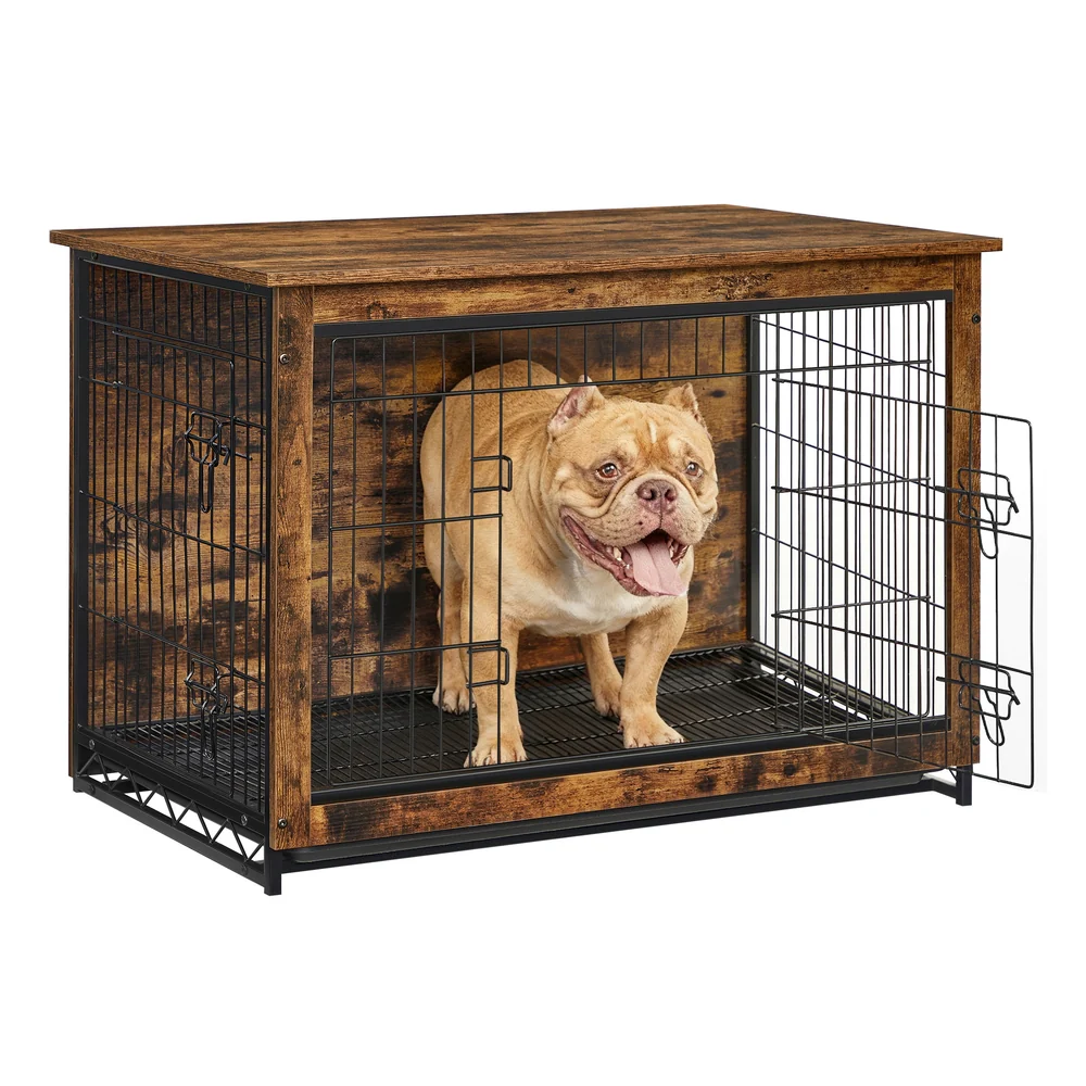 Wooden Dog Crate with Removable Tray - Image 3