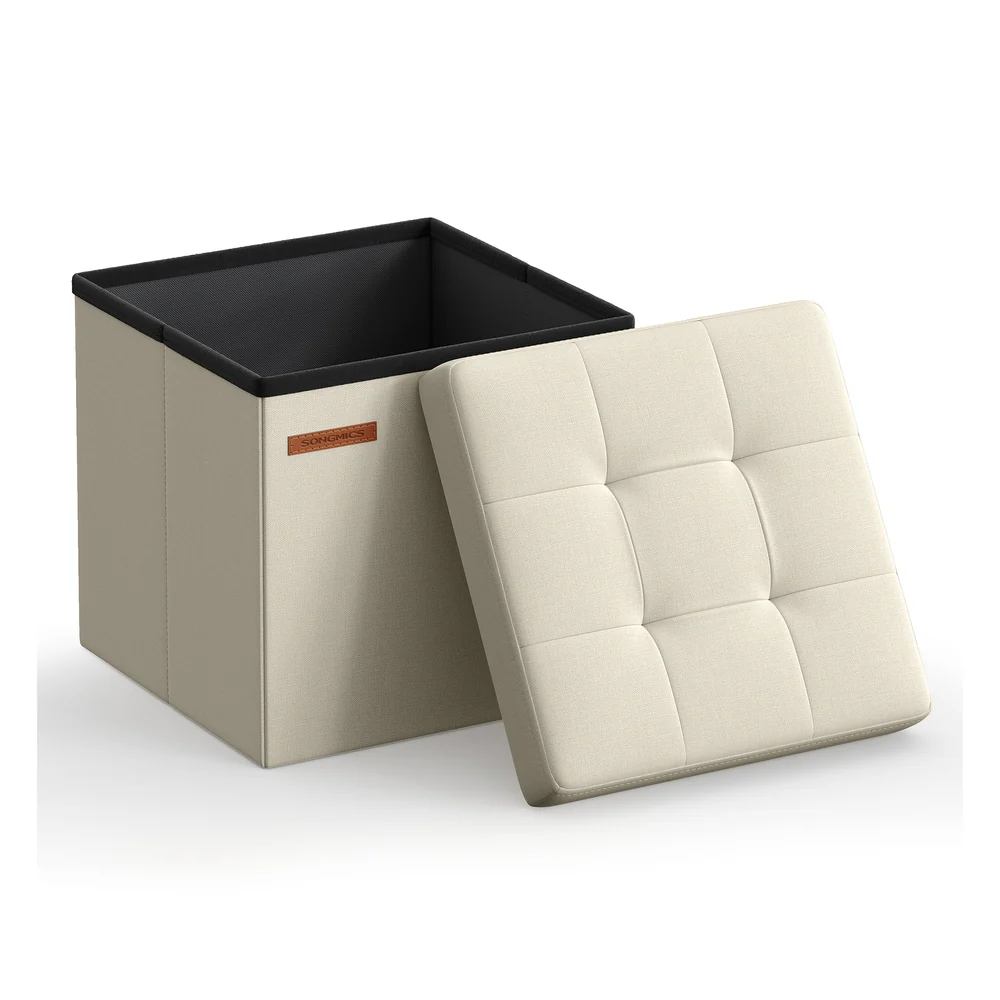 Foldable Small Ottoman Foot Rest with Storage - Image 6