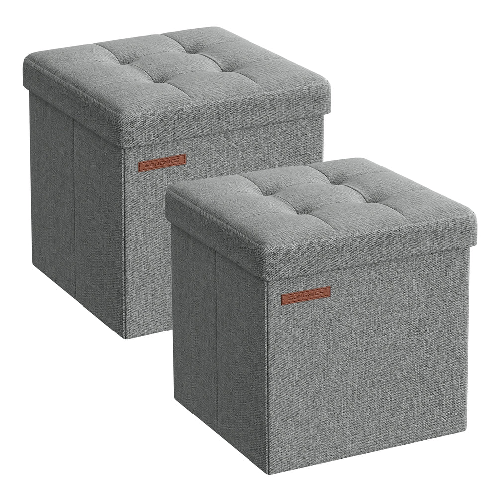 Foldable Small Ottoman Foot Rest with Storage - Image 9