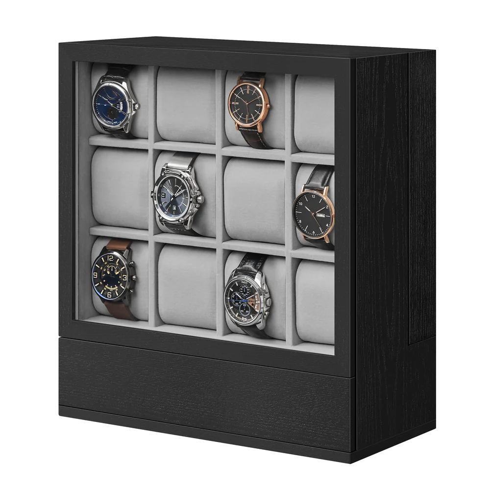 12-Slot Wooden Watch Box - Image 2