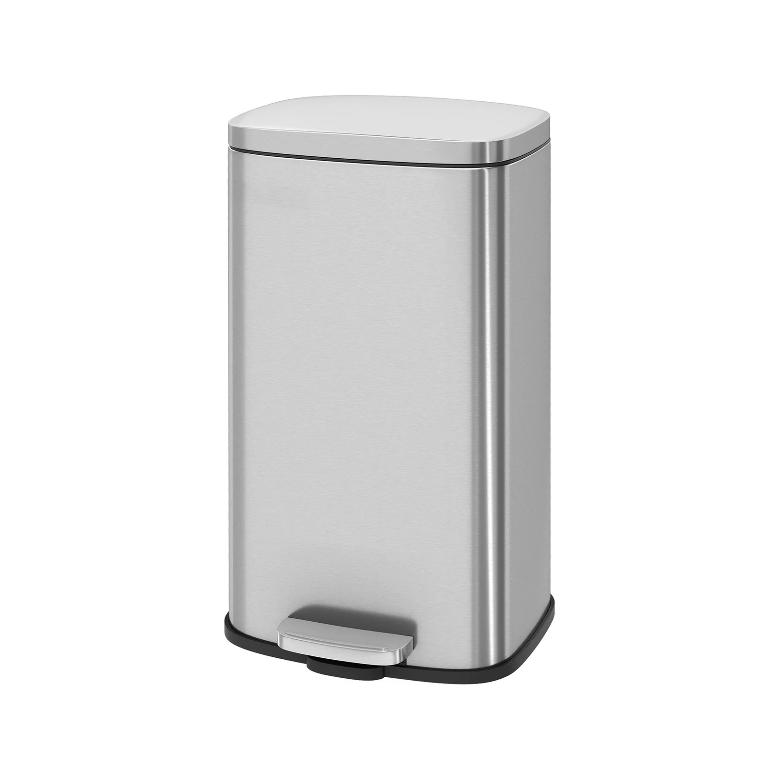 Stainless steel step trash can with lid for kitchen use