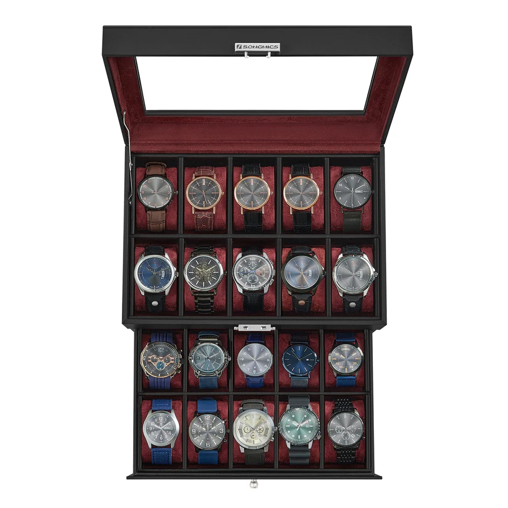 2-Layer Synthetic Leather Watch Box - Image 3