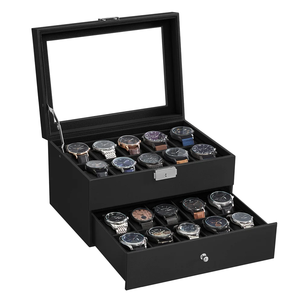 2-Layer Synthetic Leather Watch Box - Image 5