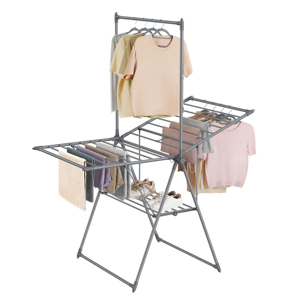 2-Level Foldable Laundry Drying Rack