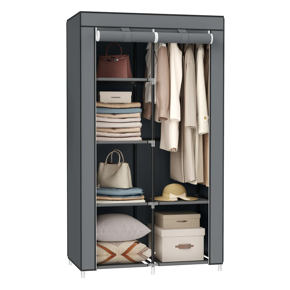 34" Portable Clothes Closet with Hanging Rod - Image 2