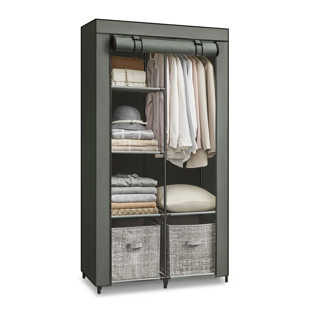 34" Portable Clothes Closet with Hanging Rod - Image 3