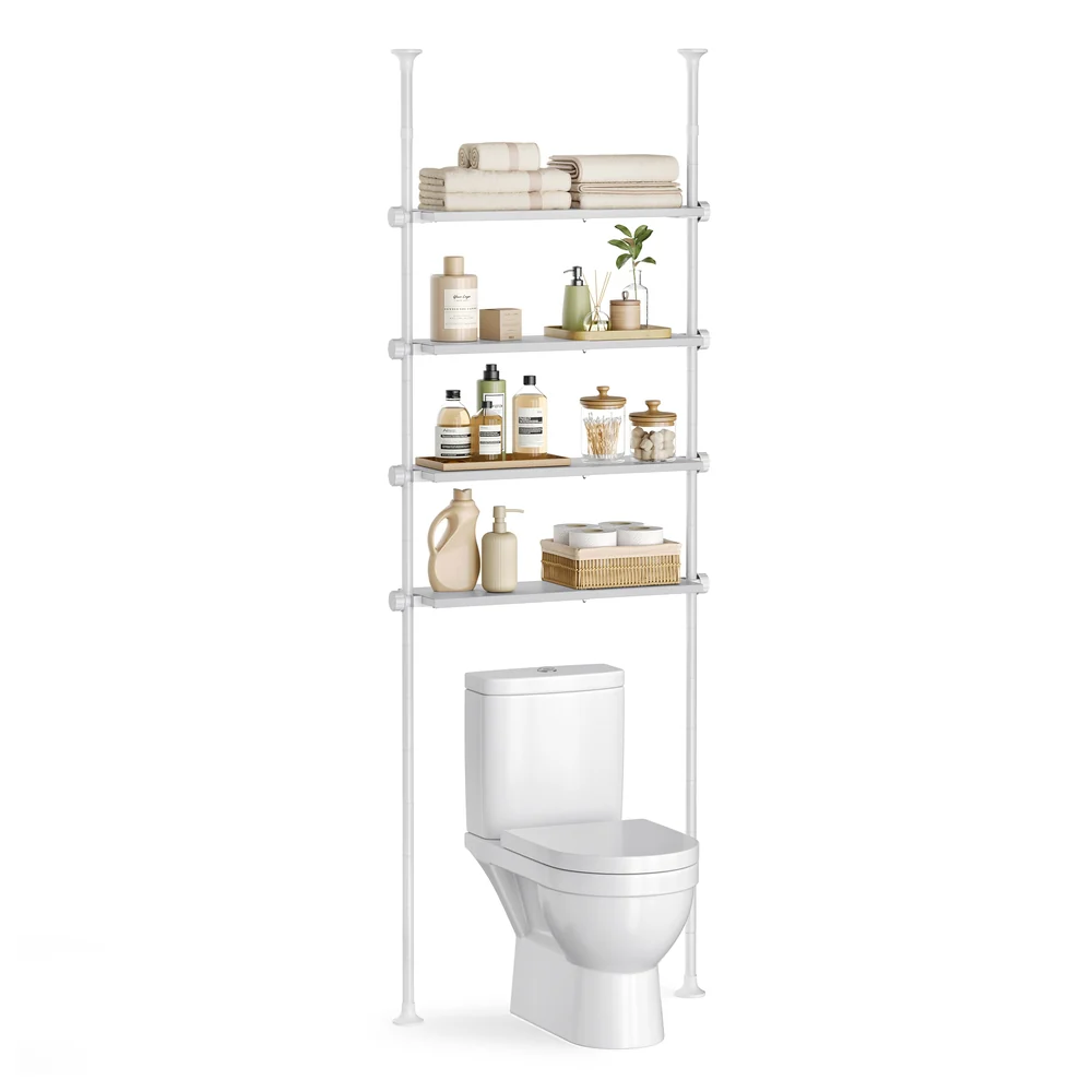 4-Tier Metal Over-the-Toilet Storage Shelf - Image 2