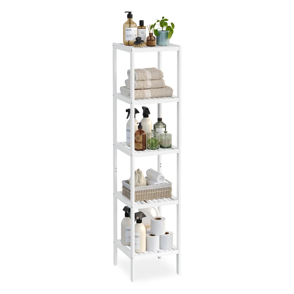 5-Tier Bamboo Bathroom Shelf - Image 3