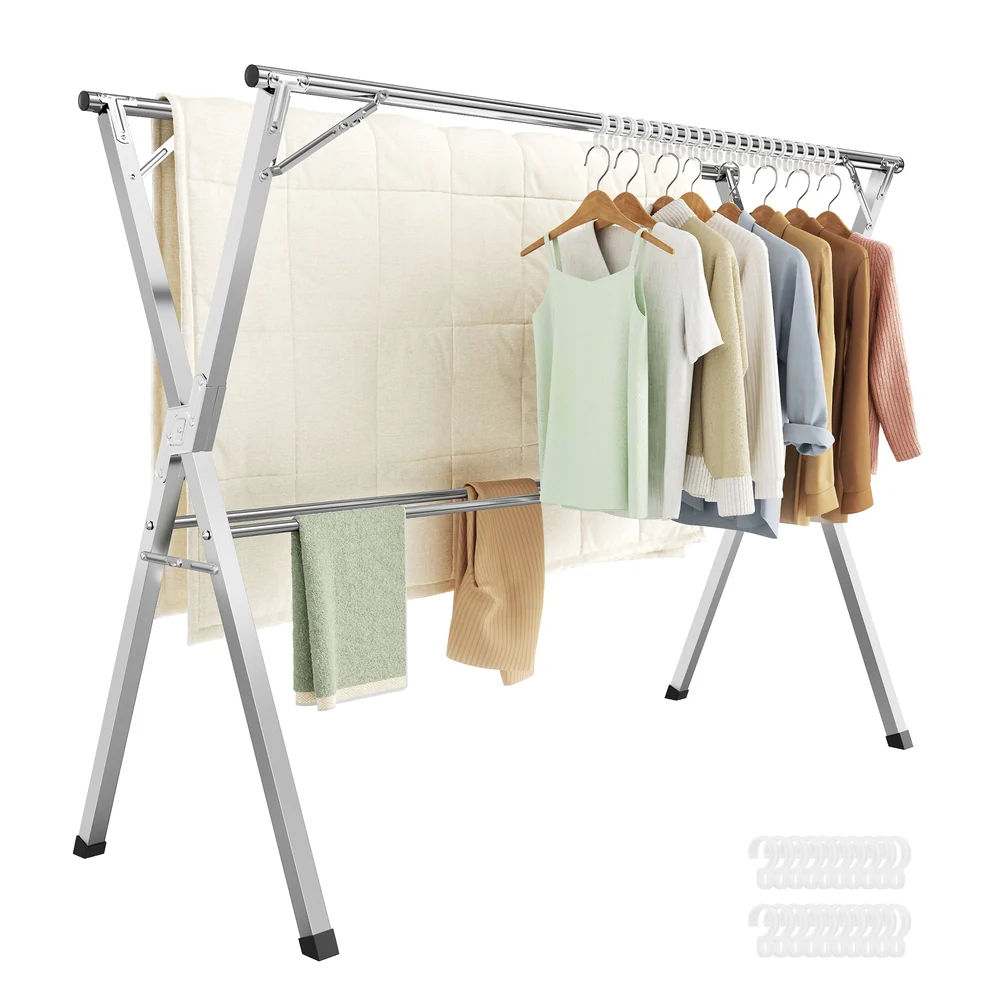 52.4"-78.7" Wide Extendable Clothes Drying Rack