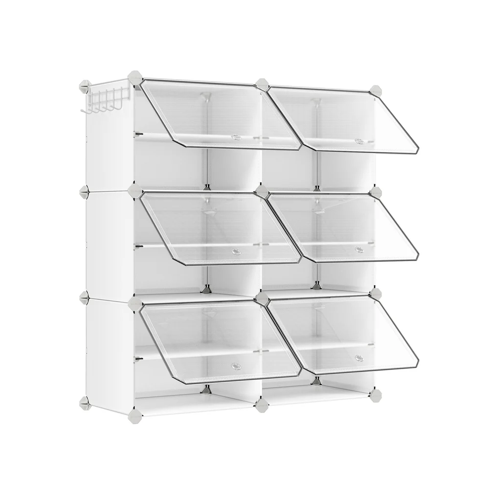 8-Cube Shoe Rack with Doors - Image 2
