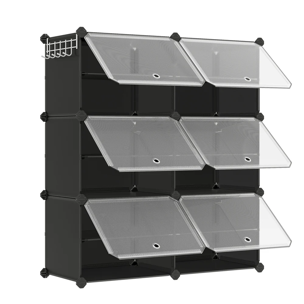 8-Cube Shoe Rack with Doors - Image 3