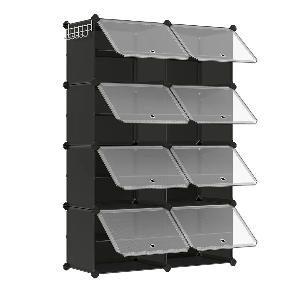 8-Cube Shoe Rack with Doors - Image 4