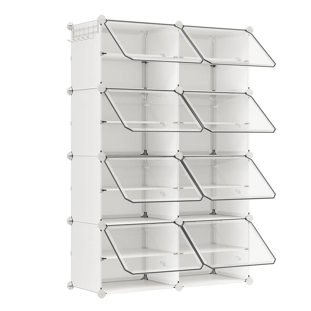 8-Cube Shoe Rack with Doors - Image 5