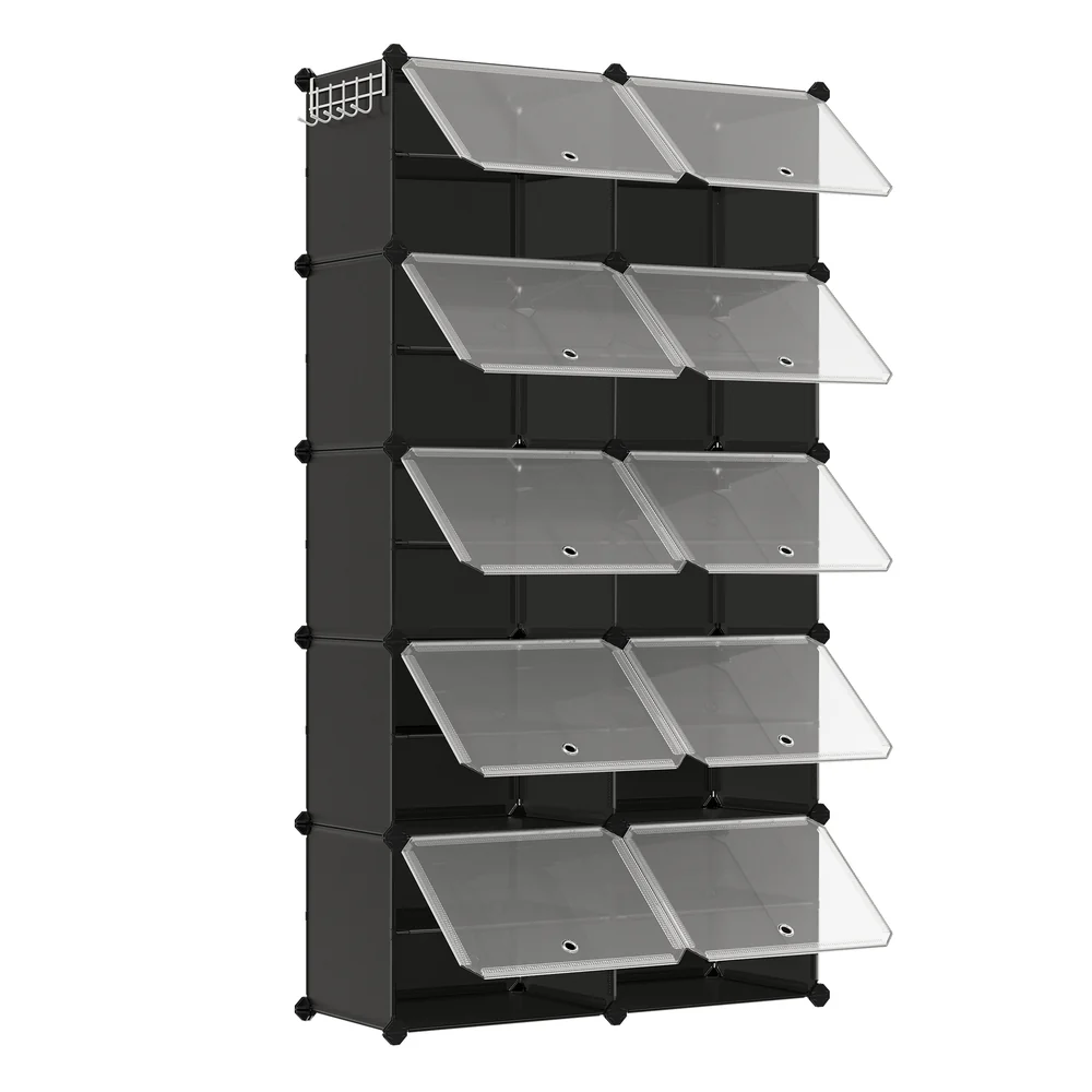 8-Cube Shoe Rack with Doors - Image 6