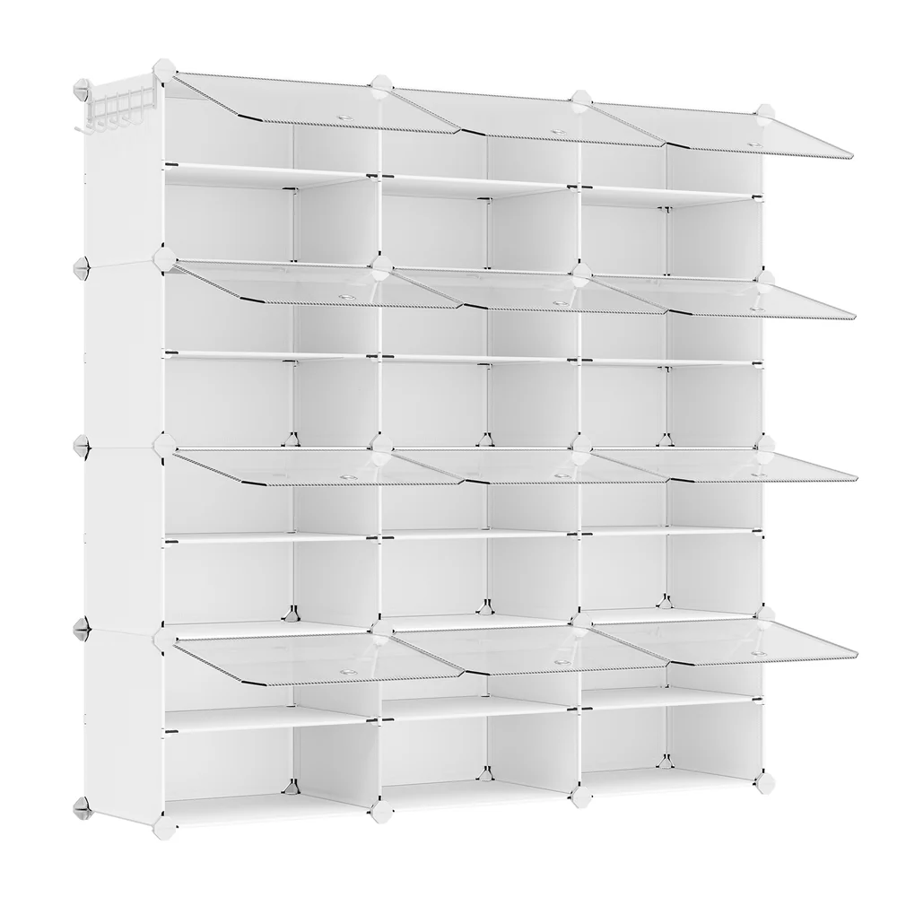 8-Cube Shoe Rack with Doors - Image 7