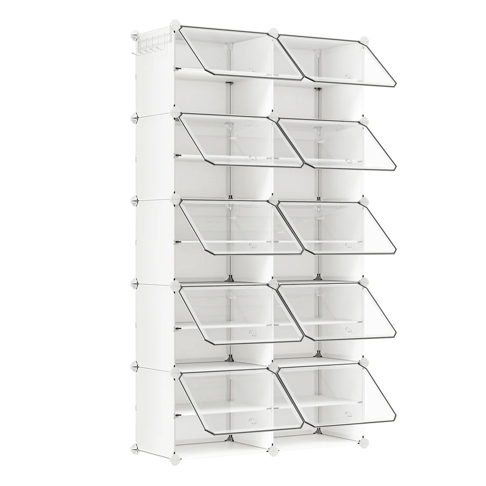8-Cube Shoe Rack with Doors - Image 8