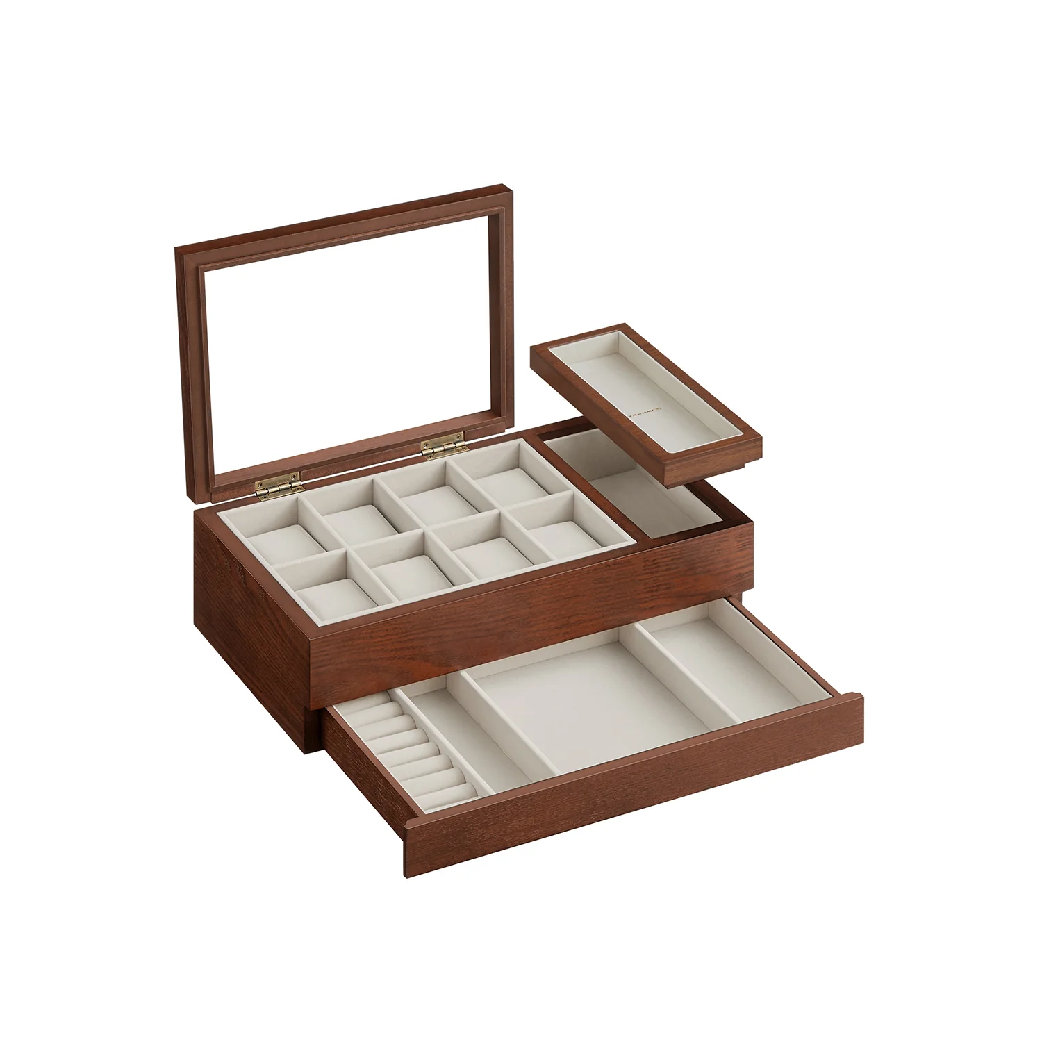 8-Slot Watch Box Black - Image 2