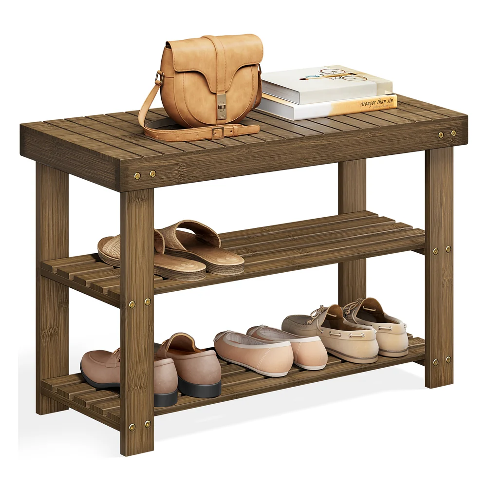 Bamboo Shoe Rack Bench - Image 6
