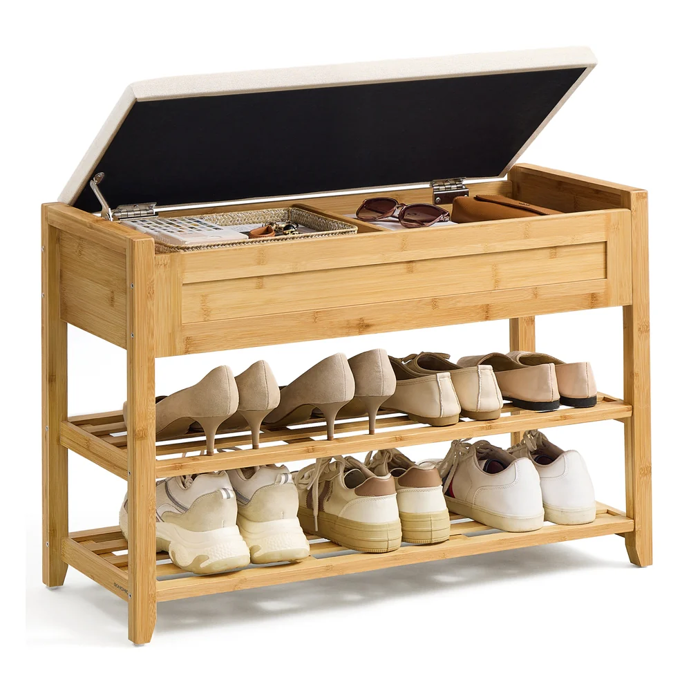 Bamboo Storage Bench - Image 2