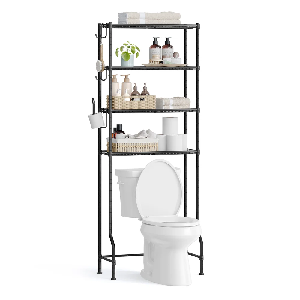 4-Tier Metal Over-the-Toilet Storage Shelf