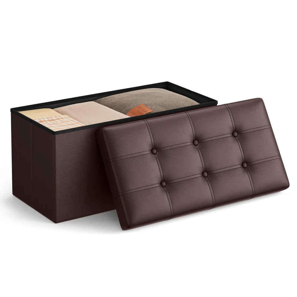 MAZIE Collection - Folding Storage Ottoman Bench with Lid - Image 8