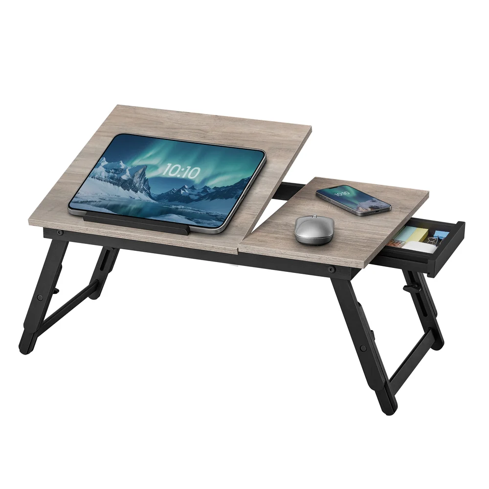 Laptop Desk with Adjustable Legs and Tilting Top