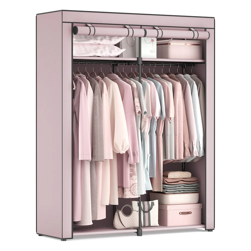 Portable Closet Wardrobe 55.1 x 16.9 x 68.5 Inches - Image 5