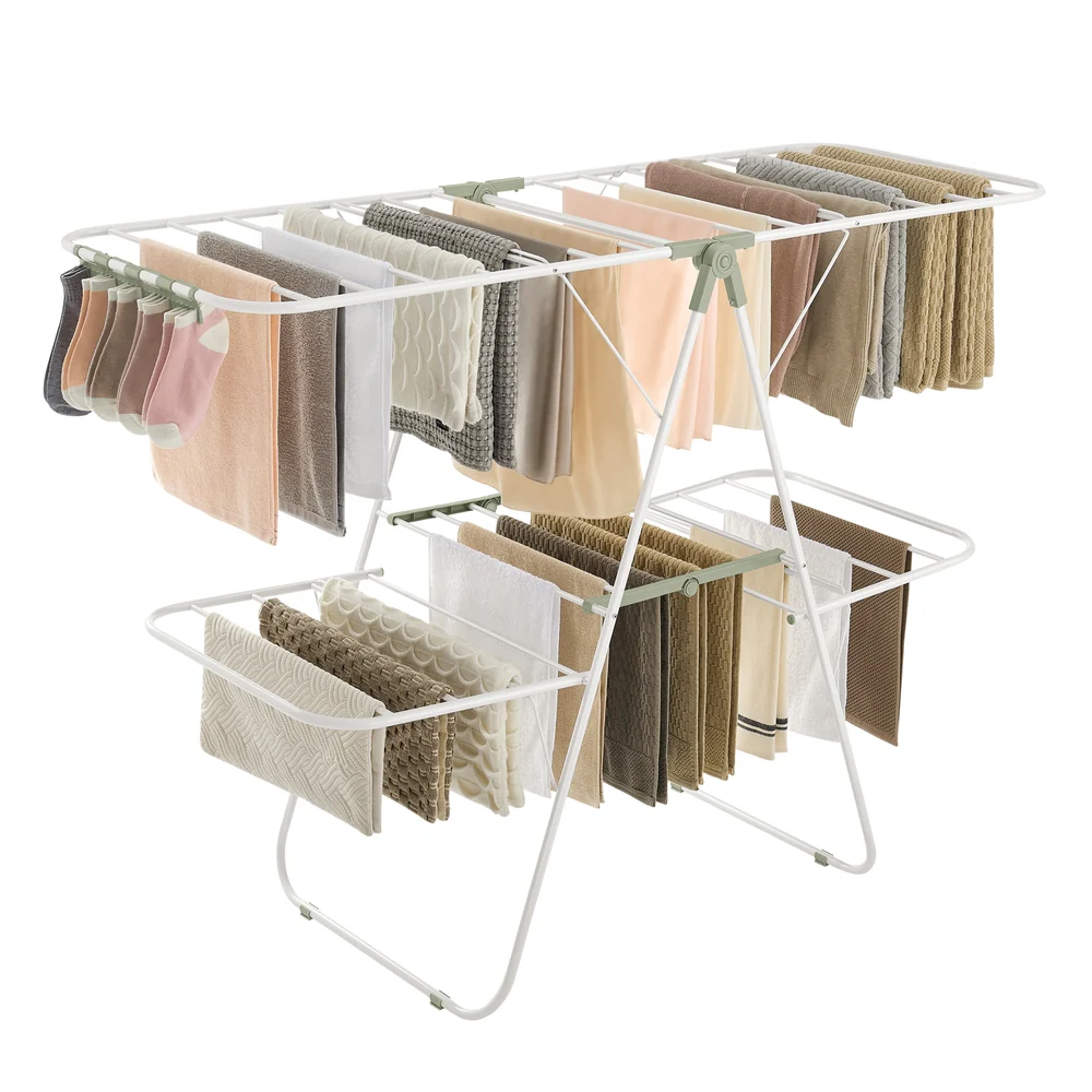 Clothes Drying Rack with Adjustable Shelves - Image 3