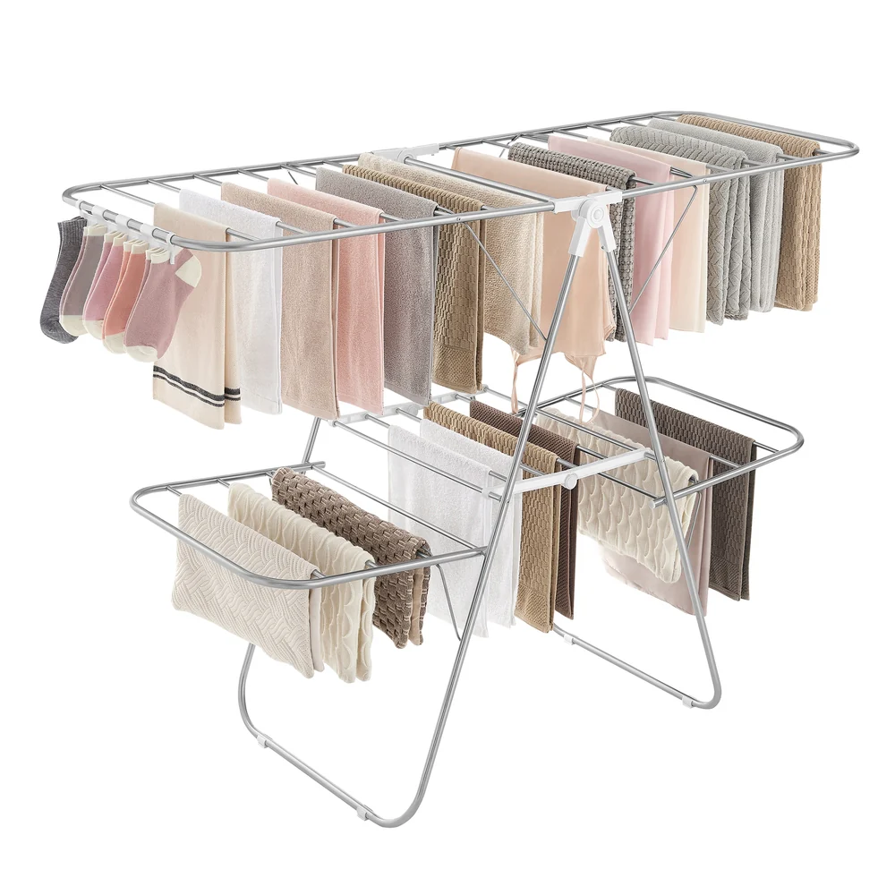 Clothes Drying Rack with Adjustable Shelves - Image 5