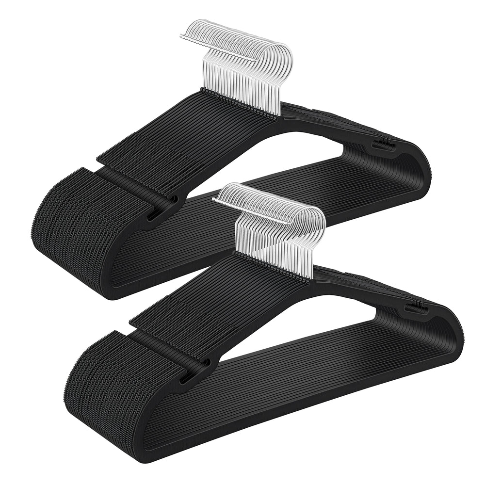 Clothes Hangers 50 Pack with Wide Shoulder Notches