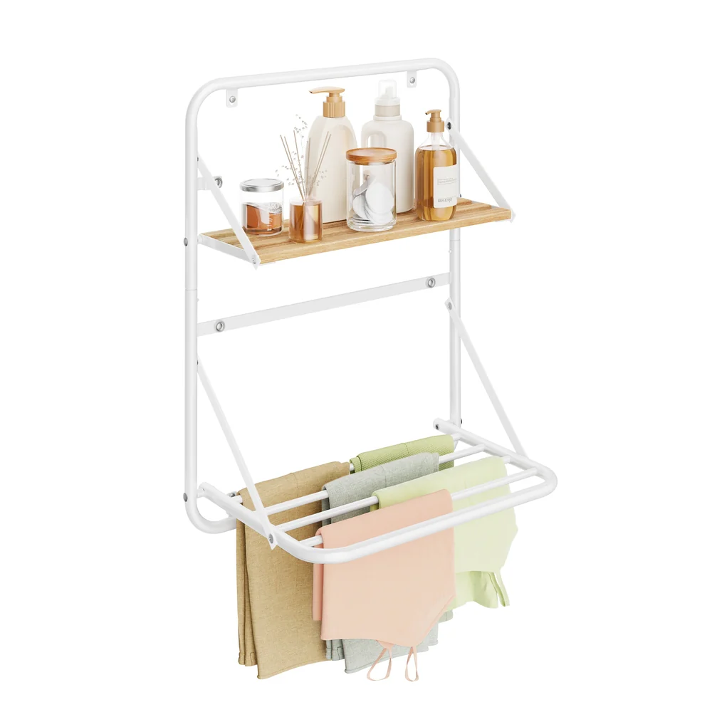 Wall-Mounted Drying Rack Clothing