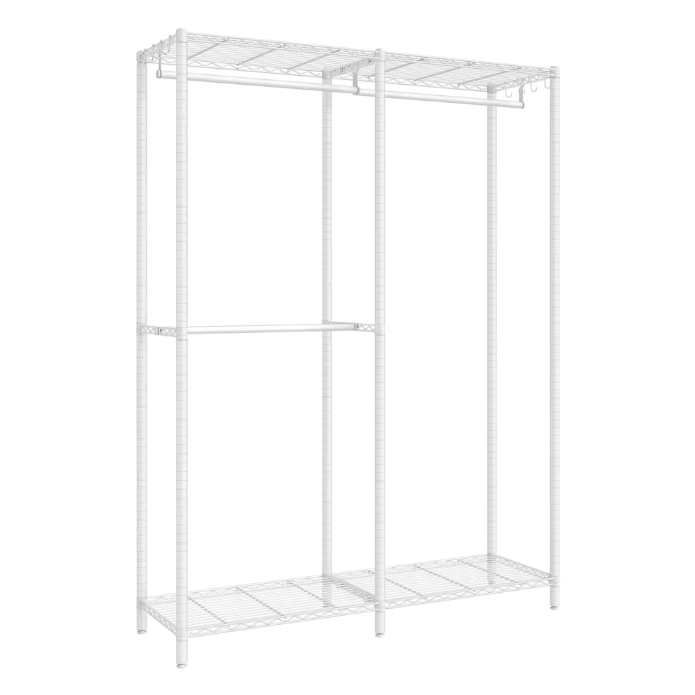 Clothing Rack with Adjustable Shelves and Hanging Rails