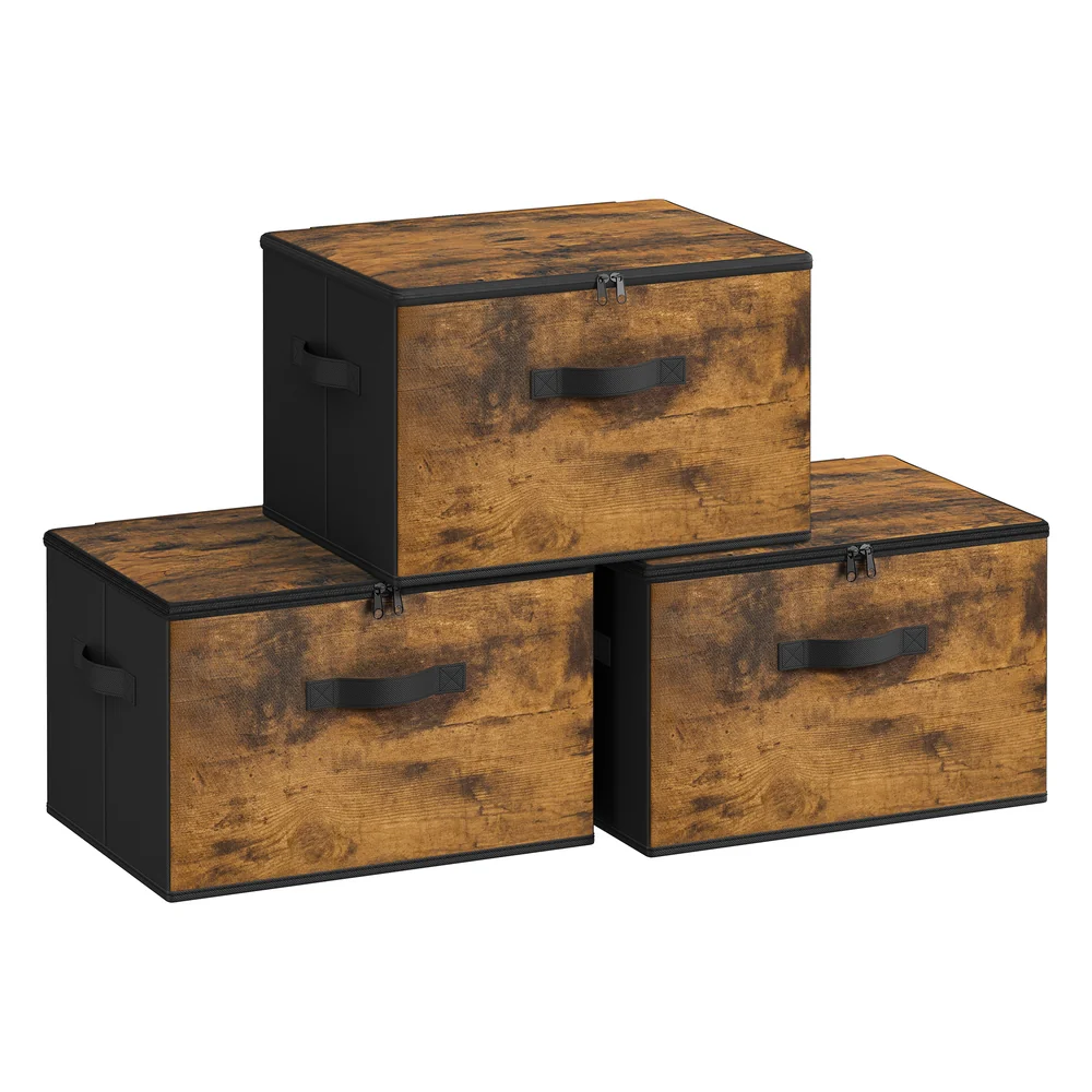 Foldable Storage Organizer Boxes with Lids