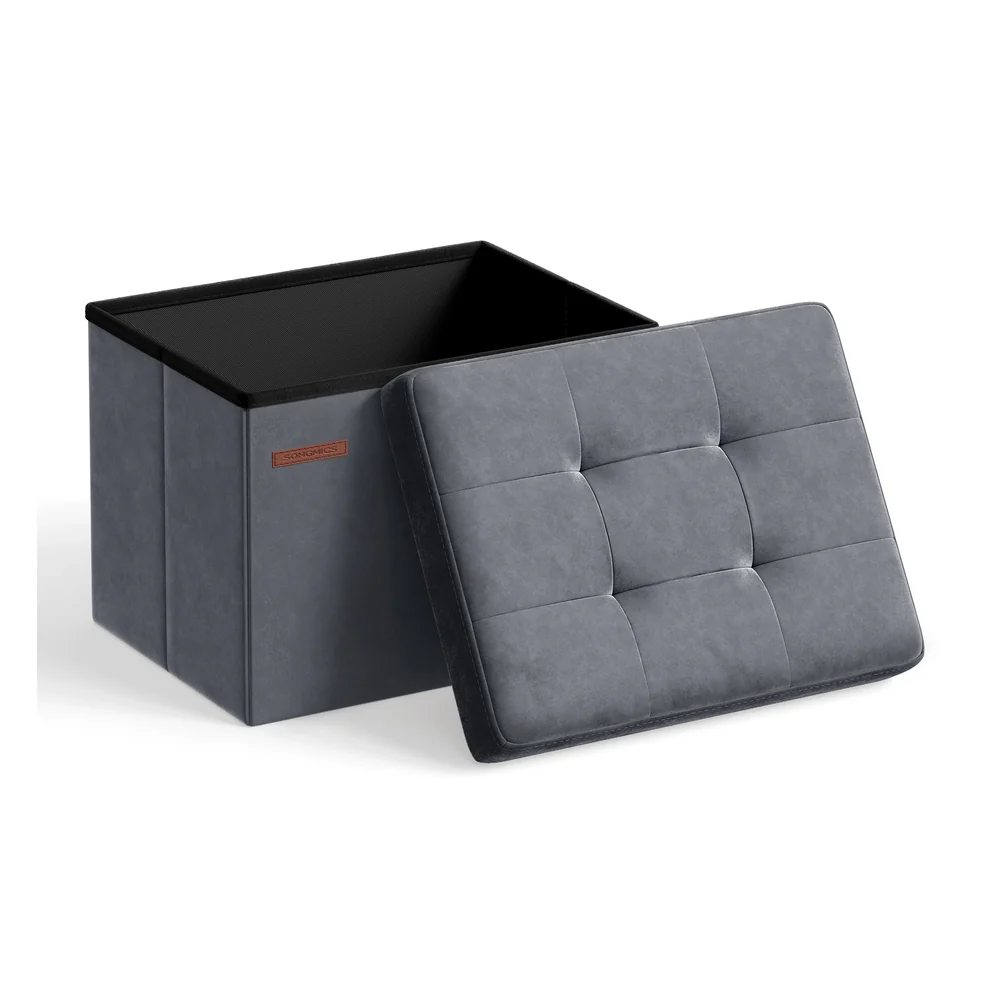Foldable Storage Ottoman Bench - Image 3