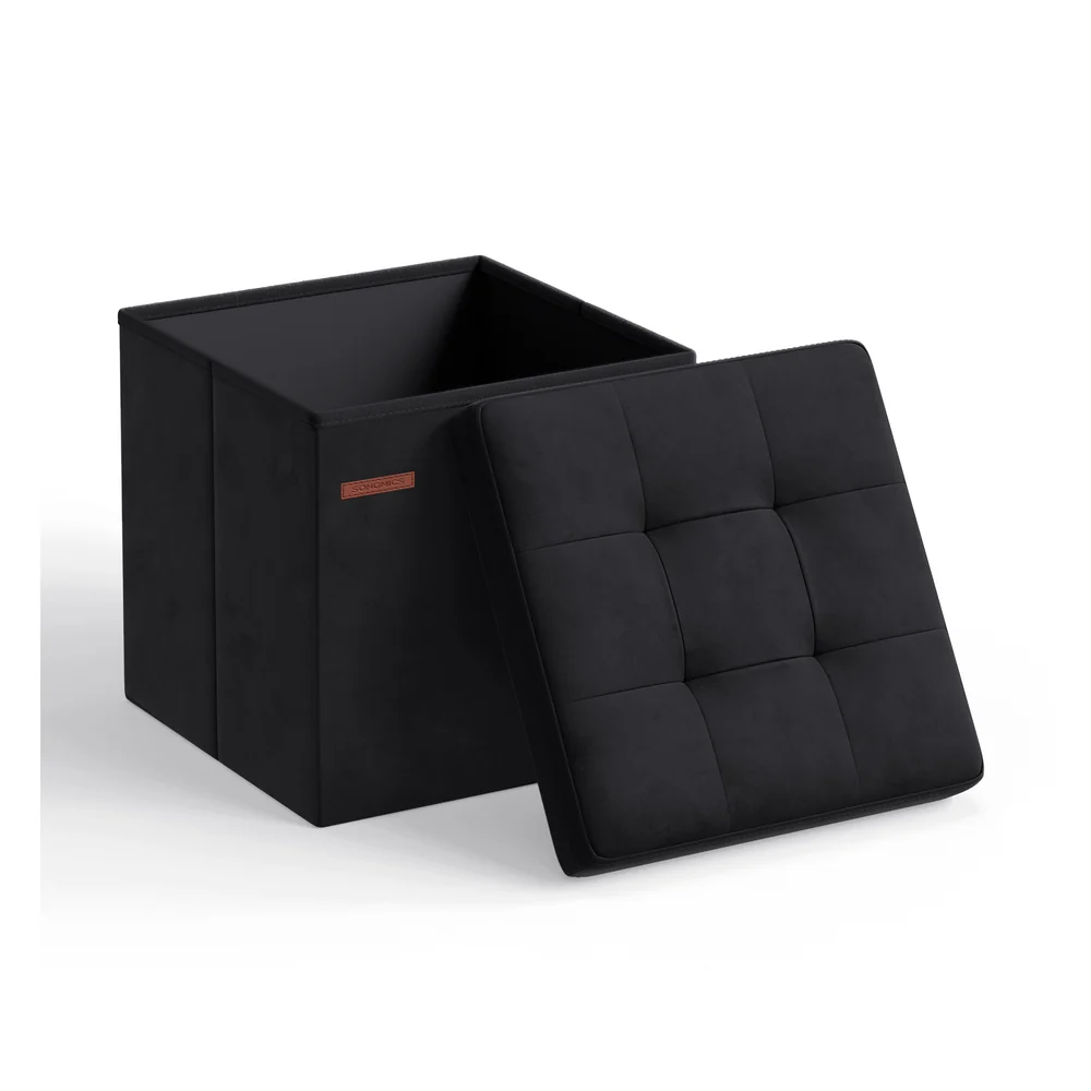 Foldable Storage Ottoman Bench - Image 7