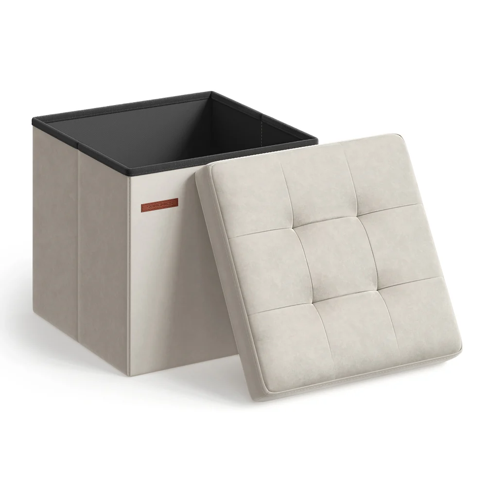 Foldable Storage Ottoman Bench - Image 8