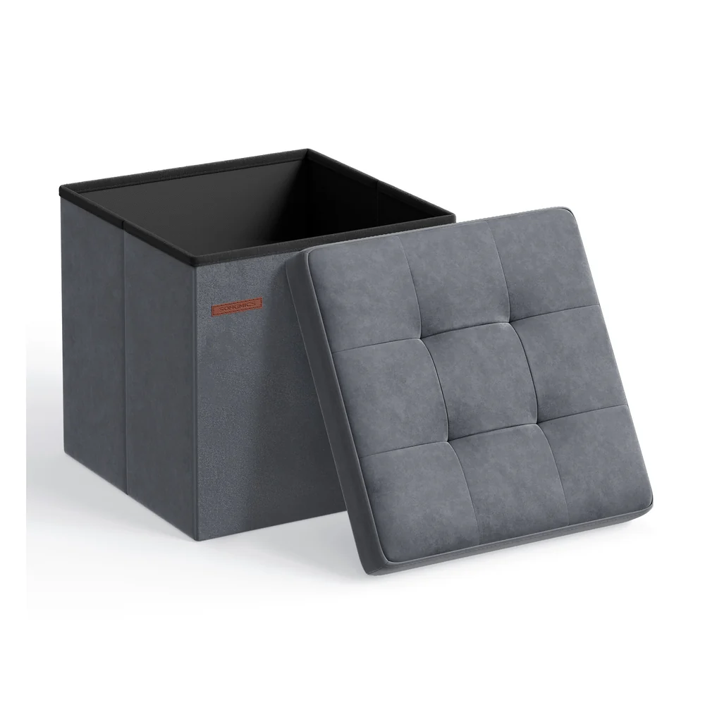 Foldable Storage Ottoman Bench - Image 9