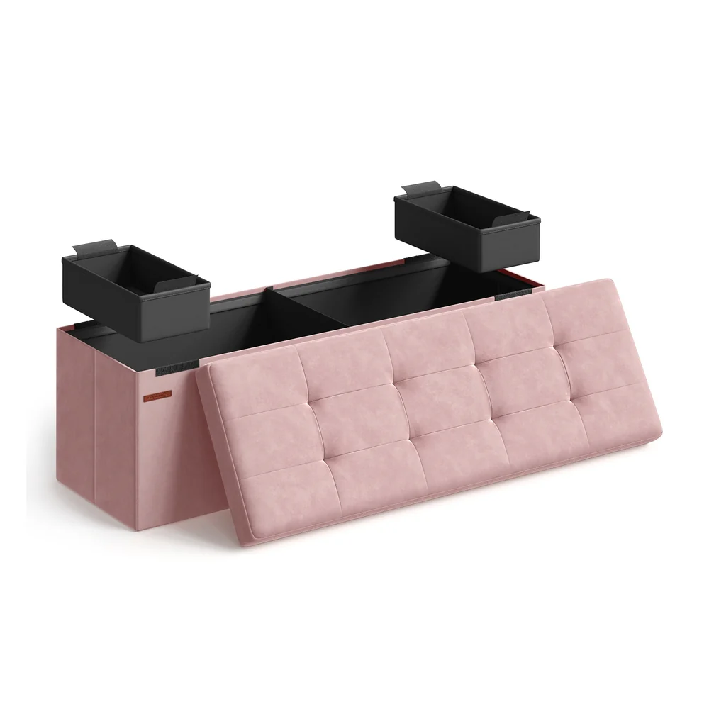 MAZIE Collection - Foldable Storage Ottoman Bench - Image 10