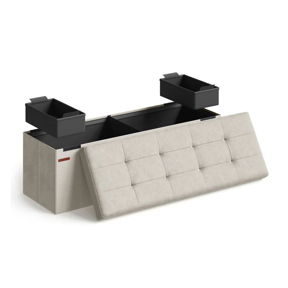 MAZIE Collection - Foldable Storage Ottoman Bench - Image 11