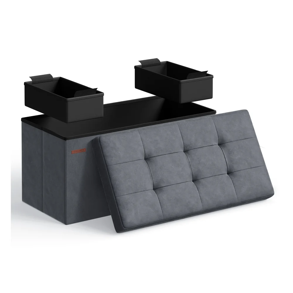 MAZIE Collection - Foldable Storage Ottoman Bench - Image 2