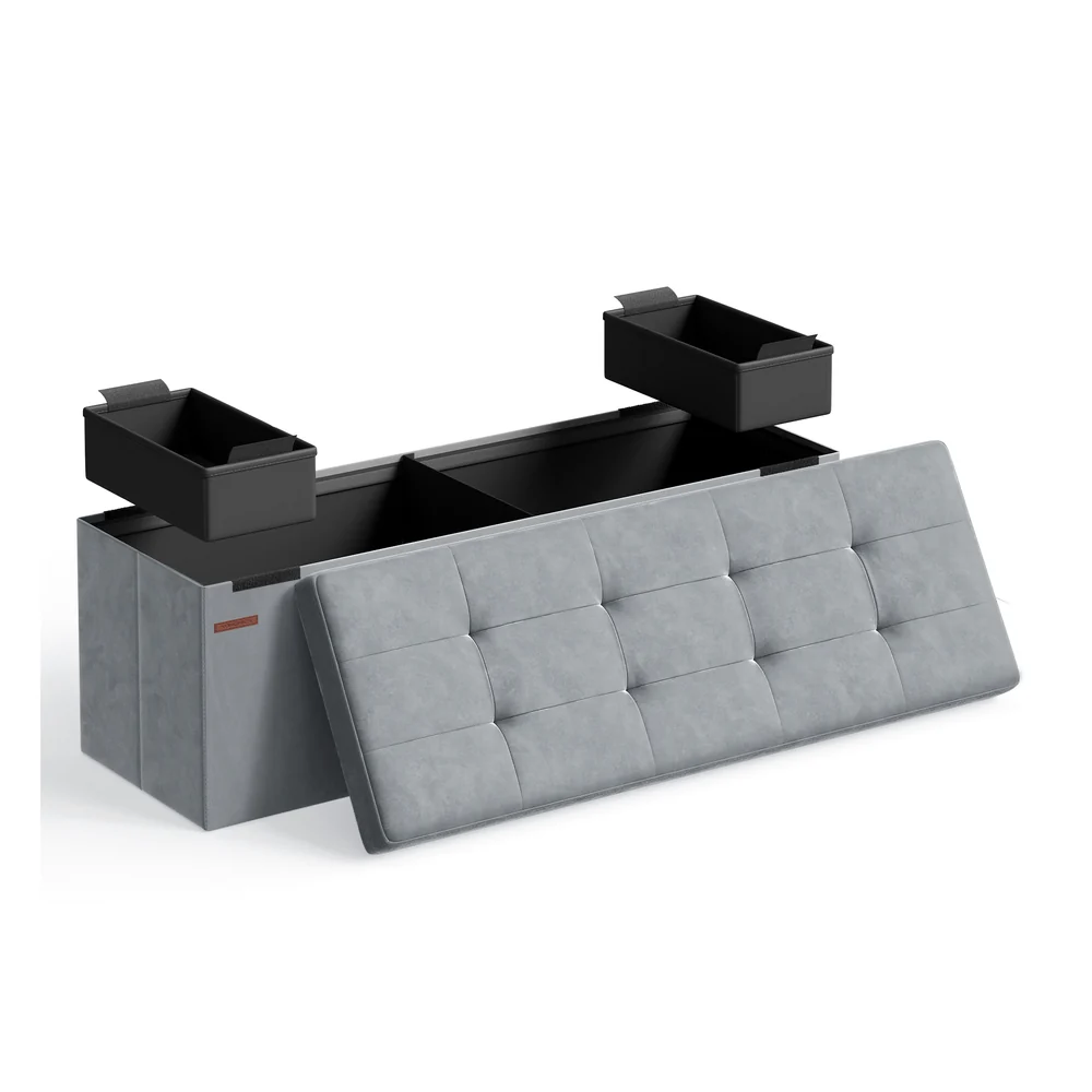 MAZIE Collection - Foldable Storage Ottoman Bench - Image 8